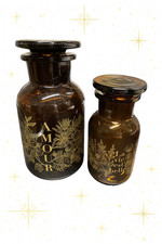 set of 2 new Apothecary brown