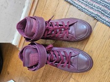 Converse Hi Tops in Red Leather(Size 5.5)