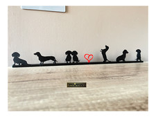 Dachshund silhouette ornament - dachshund,