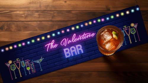 Personalised bar runner with - personalised,