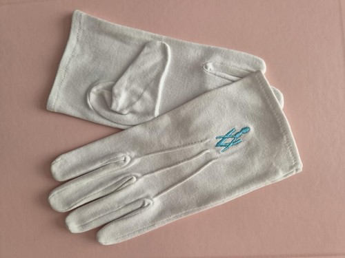 White masonic gloves with - masonic,
