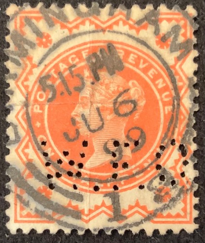 1899 perfin queen - 1899,