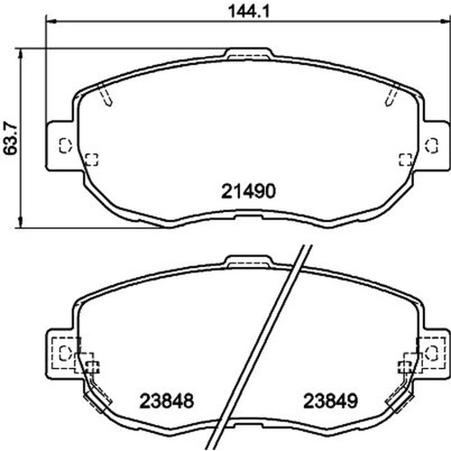 Mintex front brake pad - front, set