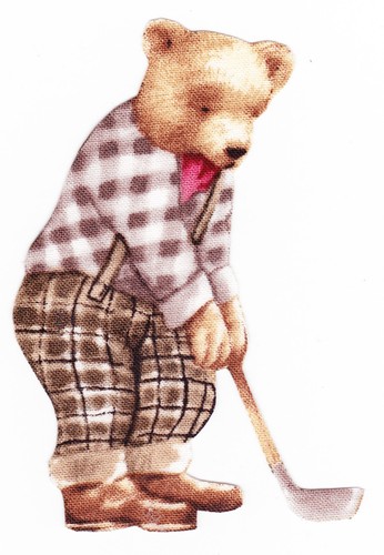 Golf sports bear - bear, fabric