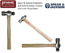 Spear & Jackson Engineers Ball Pein Hammer, Choose Size From Drop Down