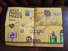 Charles Martinet Signed A2 Super Mario Maker Poster