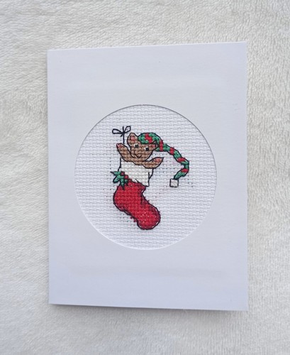 Handmade cross stitch card - handmade,