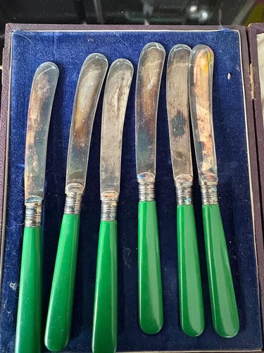 Antique butter knives with - butter,
