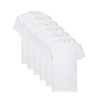 Pack of 6 and 3 Plain Men's Fruit of the Loom Cotton Short Sleeve T-shirt