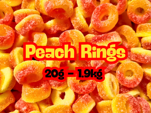 Peach rings retro sweets - peach, –