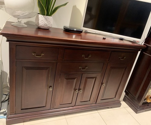 Solid mahogany large sideboard - large,