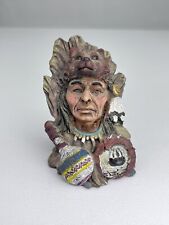 Small Native American Indian Chief Figure Collectable Statue 6cm Tall Decor
