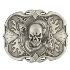 Skull & Snake Biker Trophy Belt Buckle in Presentation Box