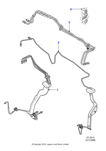 Jaguar brake pipe d 5 - brake, xf