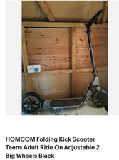 Adult Scooter - Homcom Black with big wheels kick start .