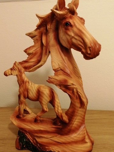 Resin wood effect figure - resin,