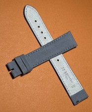 HIRSCH 18mm Leather Watch strap, Durable Quality Grey 