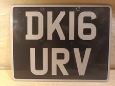 Vintage Classic motorcycle rear number plate ( Plastic ) DK16 URV