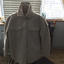 H&M ladies jacket size m, beige colour , pleated back.