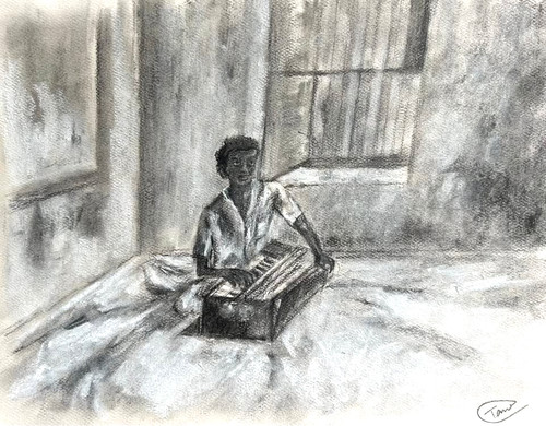 Vintage style charcoal - vintage,