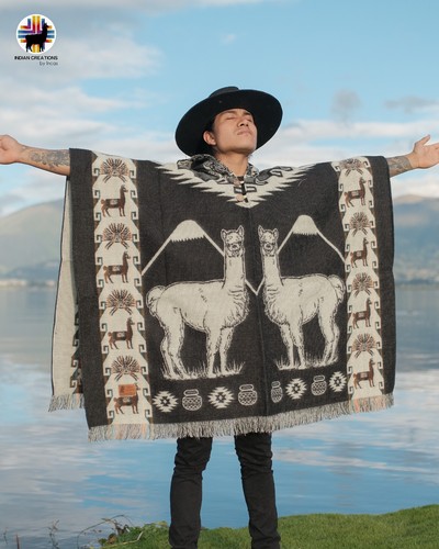 Alpaca poncho - alpaca, (andean