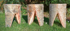 Large tree stump seat solid