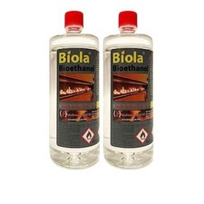 Bio ethanol fuel for fireplaces clean burning and odourless 2litres Biola liquid