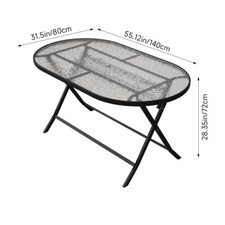 Garden Dining Set Glass Table and Chairs Outdoor Patio Furniture w/ Parasol Hole