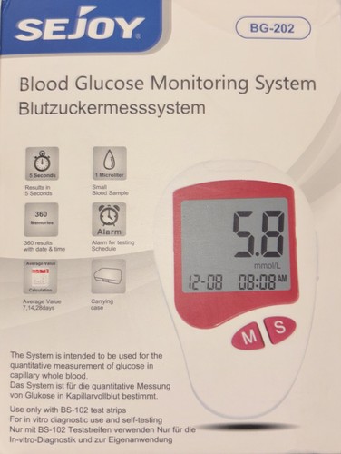Sejoy blood glucose monitoring - glucose,
