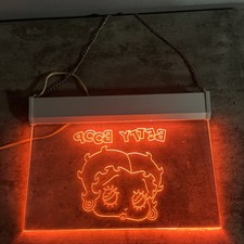 Vintage Betty Boop Light Up Wall Plaque Sign Retro Collectible