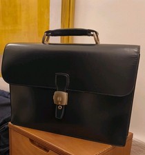 Dunhill Mens Navy Blue Leather