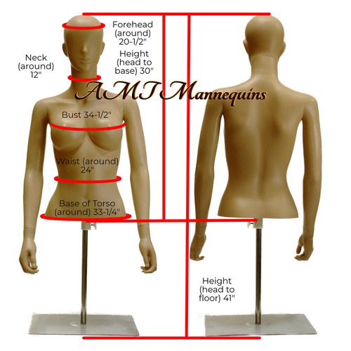 Female mannequin skin torso