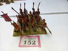 28mm Ancient Greek Macedonian Hoplite infantry phalanx painted metal Hail Caesar