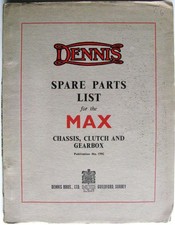 DENNIS Max Commercial Owners Parts List 1950s Ref 179C