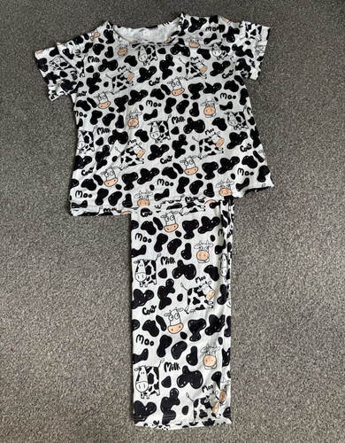 Shein girls cow print - print, pyjama