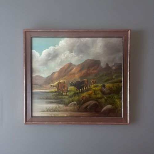 Framed oil painting canvas - framed, on
