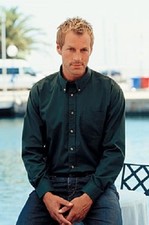 Jerzees 910M Plain BLACK Cotton Twill Long Sleeve Button Collar Shirt