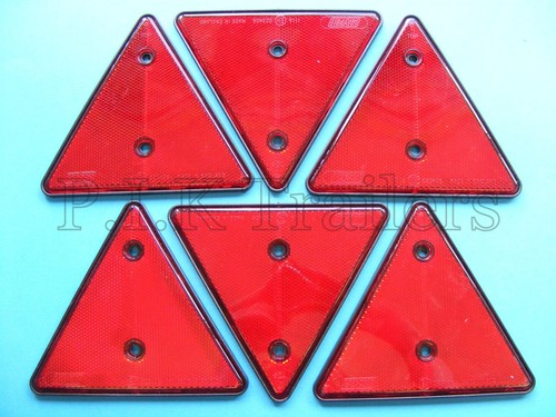 Red triangle reflectors - 6, x