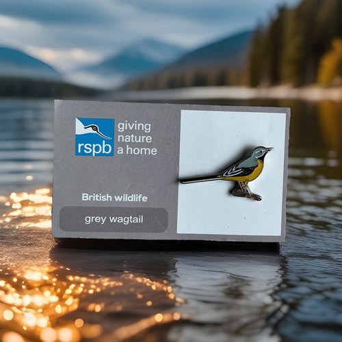 Rspb pin badge gnah grey - badge,