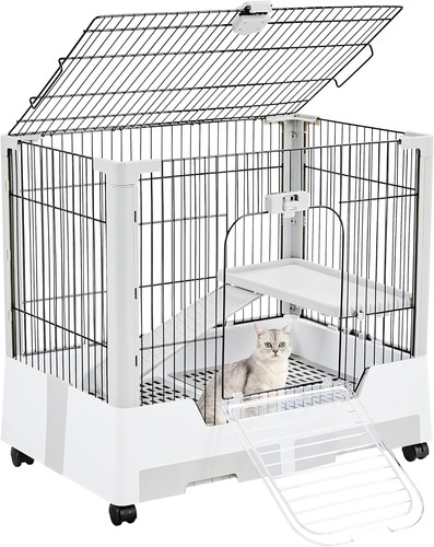 Rabbit cage with open - rabbit, 2