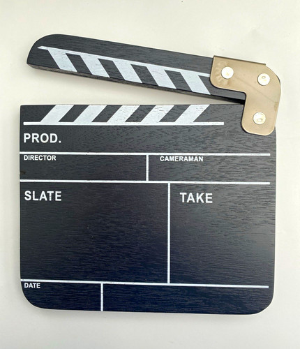 Wooden black film - black, clapperboard