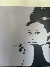 Vintage IKEA PJATTERYD Audrey Hepburn Canvas Print 35" x 35" 90 X 90CM pop art