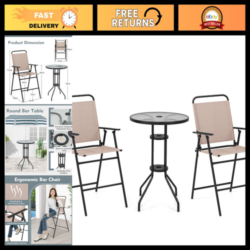 Folding bistro set - folding, for
