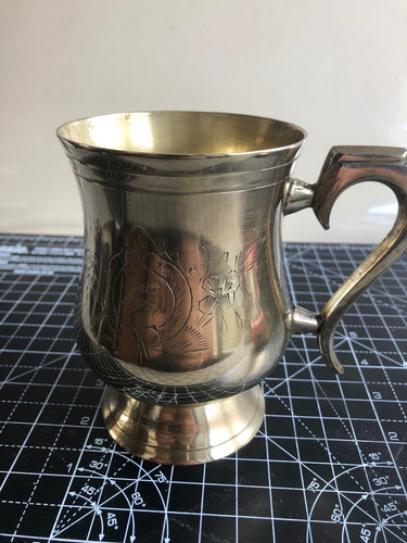 Vintage brass tankard - vintage,