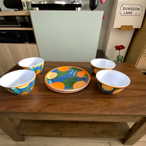 Melamine fruit pattern - pattern, 5pc