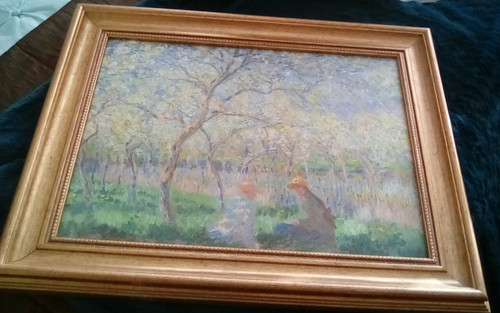 Oil board print - board,