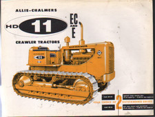 1961 ALLIS-CHALMERS "HD 11" EC and E Crawler Tractors Brochure Leaflet