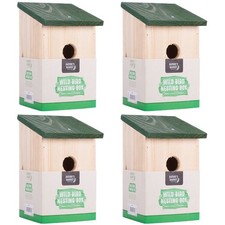4 x BIRD NESTING NEST BOX