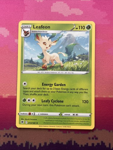 Pokemon card leafeon - card, astral
