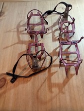 Gold climbing crampons